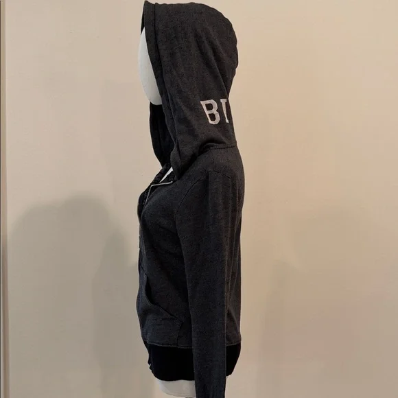 WILDFOX charcoal grey zip hoodie - Picture 4 of 16